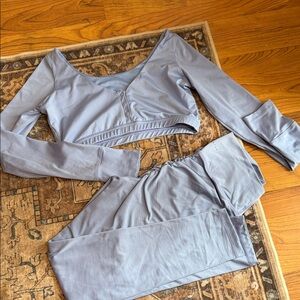 Stylish Gray Women's Two-Piece Set